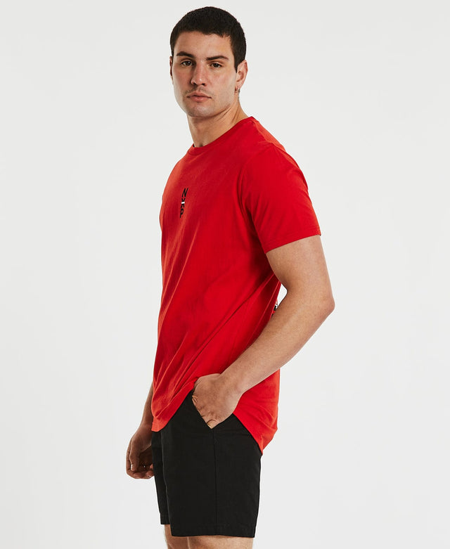 Nena & Pasadena Hologram Cape Back T-Shirt Flame Red