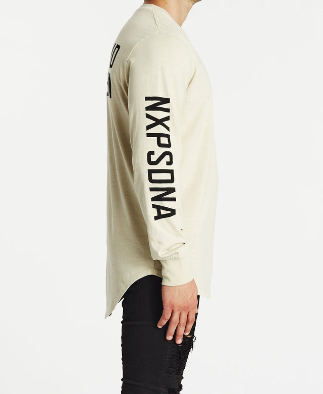 Nena & Pasadena Integrity Cape Back Long Sleeve T-Shirt Pigment Sand