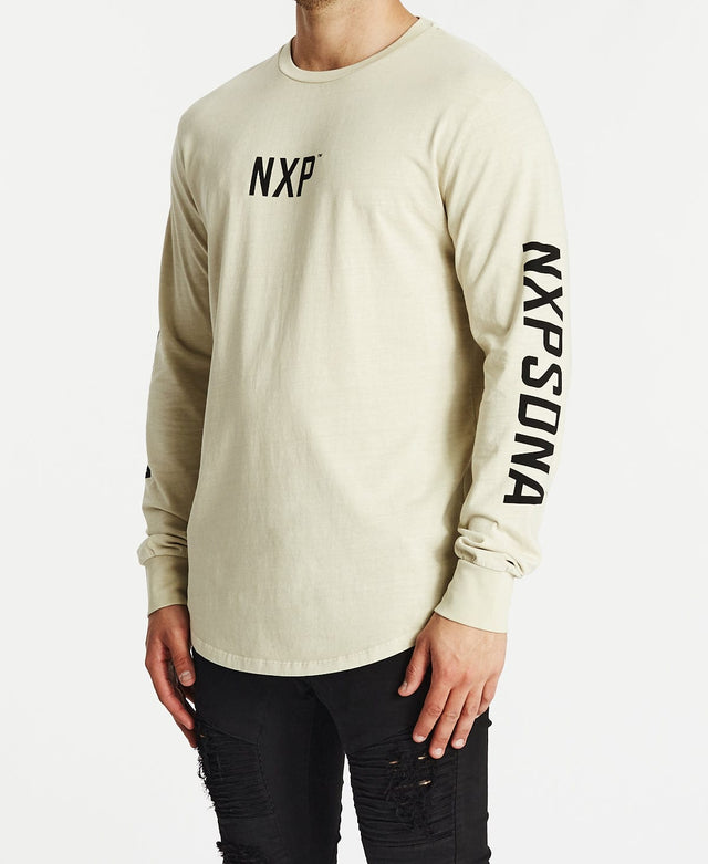 Nena & Pasadena Integrity Cape Back Long Sleeve T-Shirt Pigment Sand