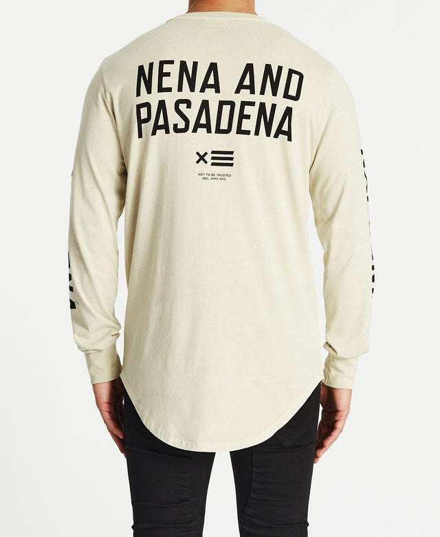 Nena & Pasadena Integrity Cape Back Long Sleeve T-Shirt Pigment Sand