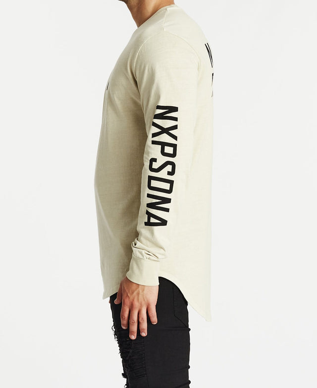 Nena & Pasadena Integrity Cape Back Long Sleeve T-Shirt Pigment Sand