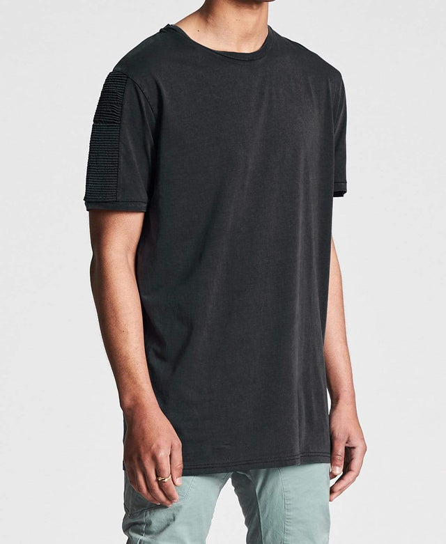 Nena & Pasadena Jumpshot Pintuck Panel T-Shirt Pigment Black