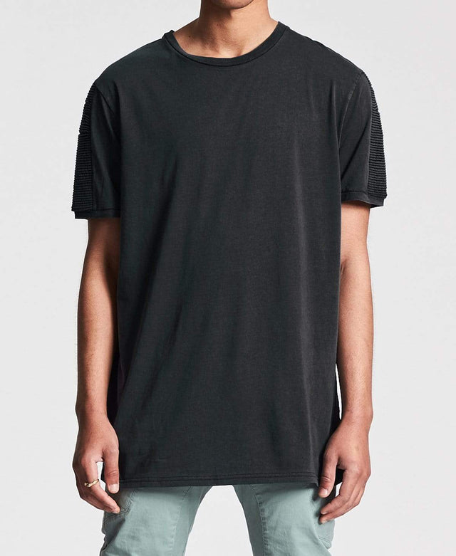 Nena & Pasadena Jumpshot Pintuck Panel T-Shirt Pigment Black