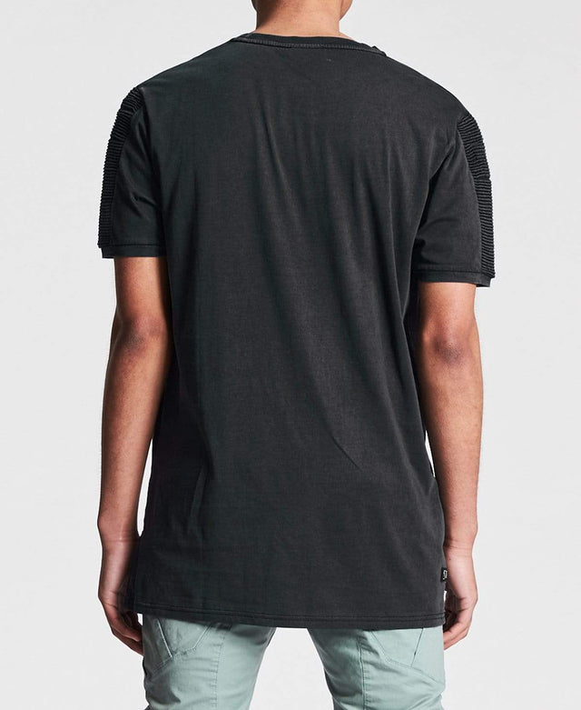 Nena & Pasadena Jumpshot Pintuck Panel T-Shirt Pigment Black