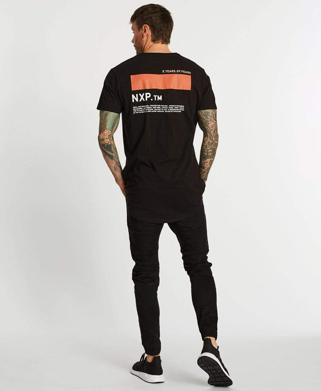 Nena & Pasadena Machine Cape Back T-Shirt Jet Black