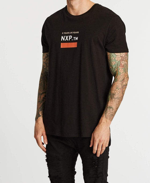Nena & Pasadena Machine Cape Back T-Shirt Jet Black