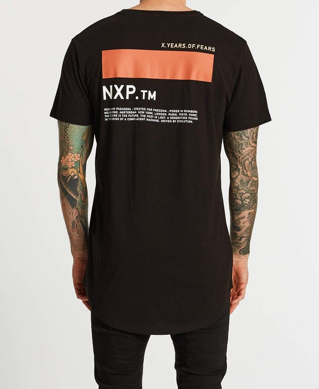 Nena & Pasadena Machine Cape Back T-Shirt Jet Black