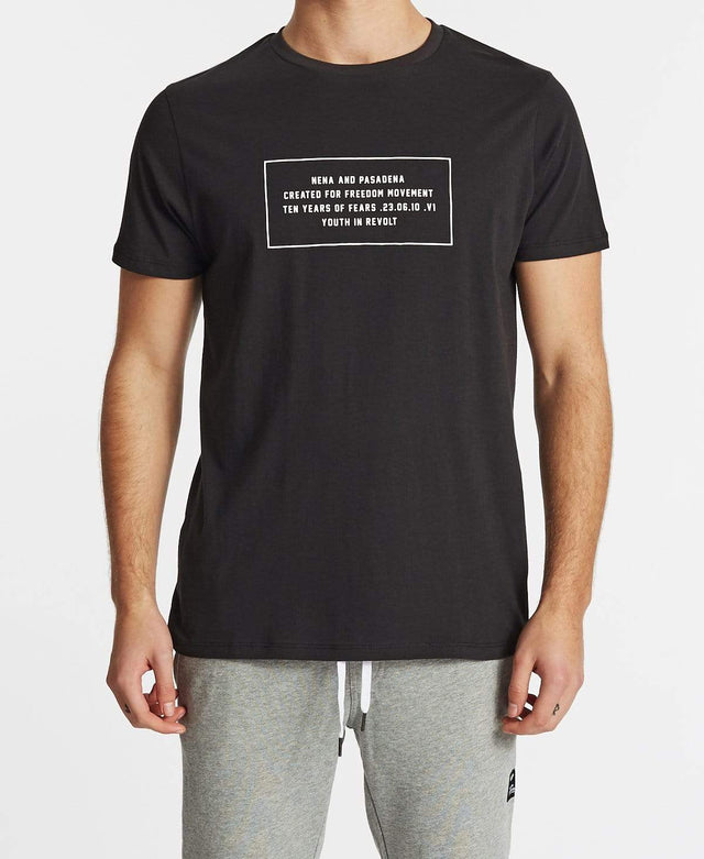 Nena & Pasadena Madsen Cape Back T-Shirt Jet Black