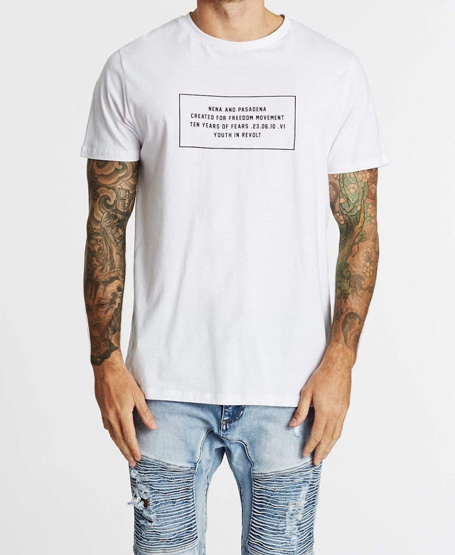 Nena & Pasadena Madsen Cape Back T-Shirt White