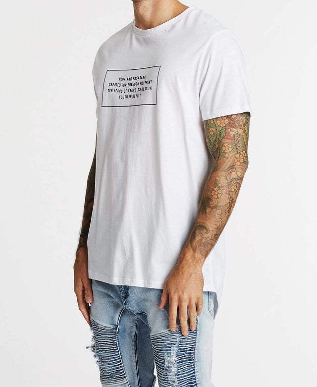 Nena & Pasadena Madsen Cape Back T-Shirt White
