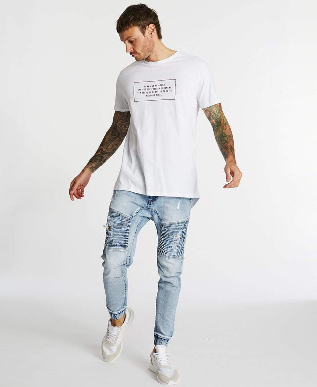 Nena & Pasadena Madsen Cape Back T-Shirt White