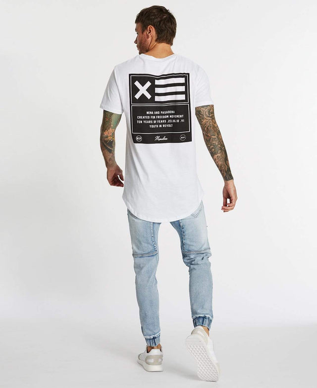 Nena & Pasadena Madsen Cape Back T-Shirt White