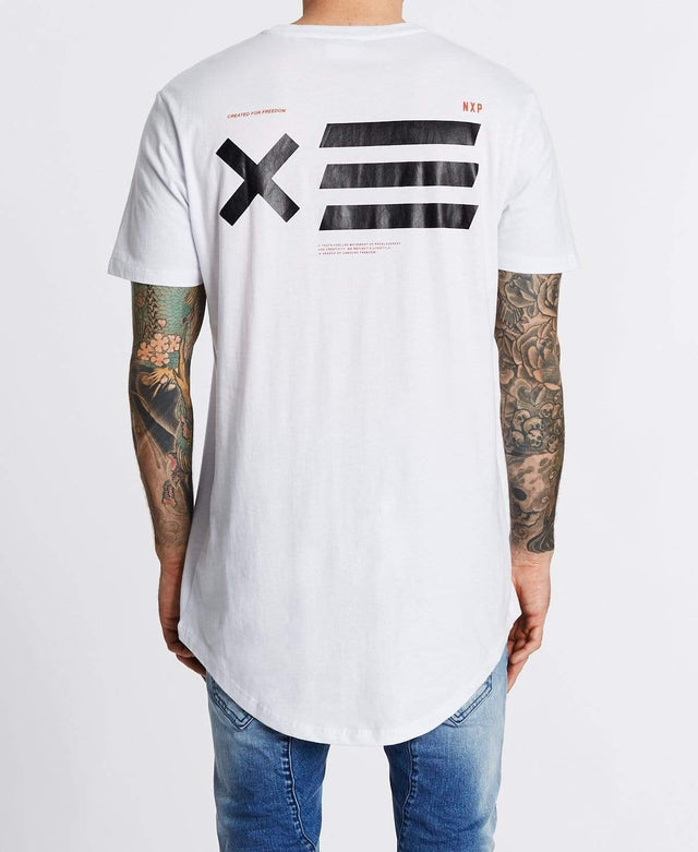 Nena & Pasadena Never Turn Back Cape Back T-Shirt White