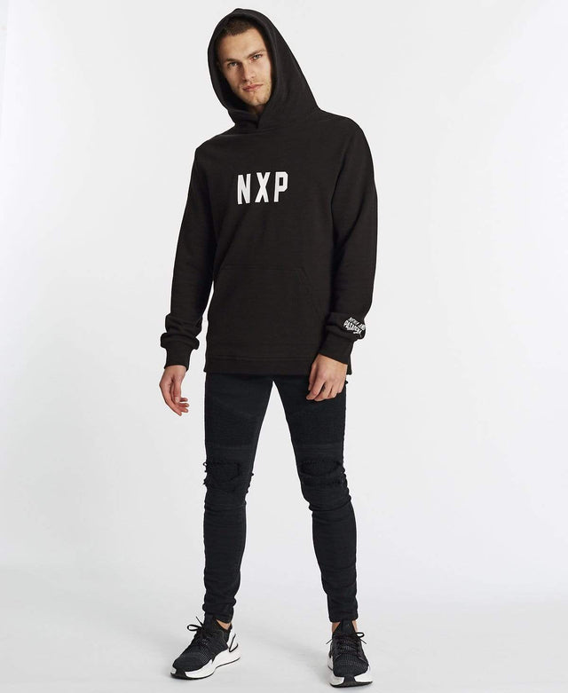 Nena & Pasadena Nitro Step Hem Hoodie Jet Black