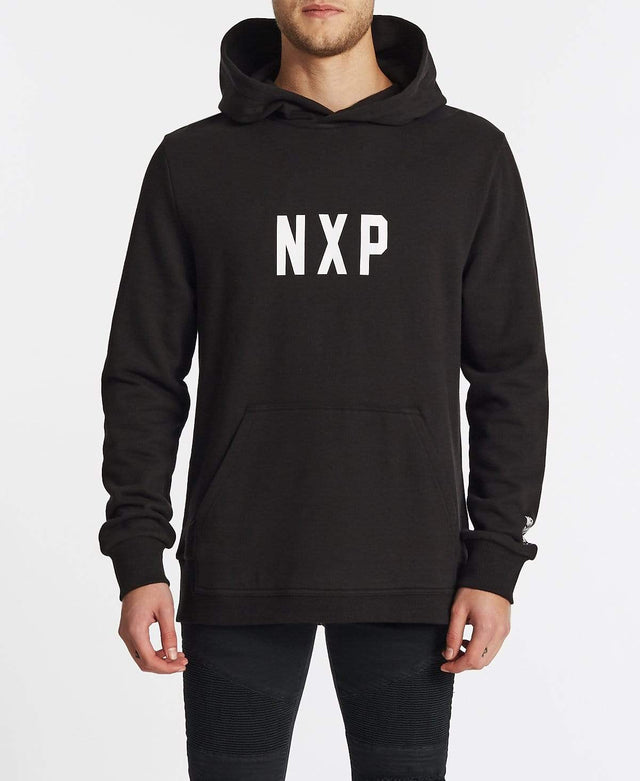 Nena & Pasadena Nitro Step Hem Hoodie Jet Black