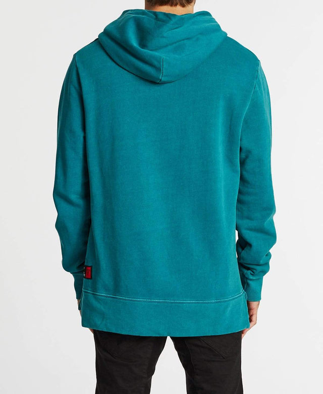 Nena & Pasadena Nitro Step Hem Hoodie Pigment Deep Lake
