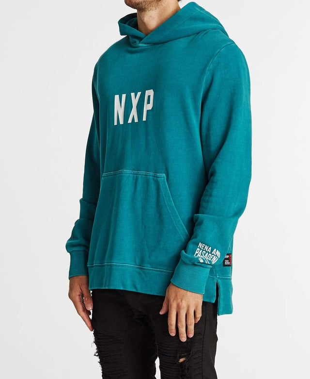 Nena & Pasadena Nitro Step Hem Hoodie Pigment Deep Lake