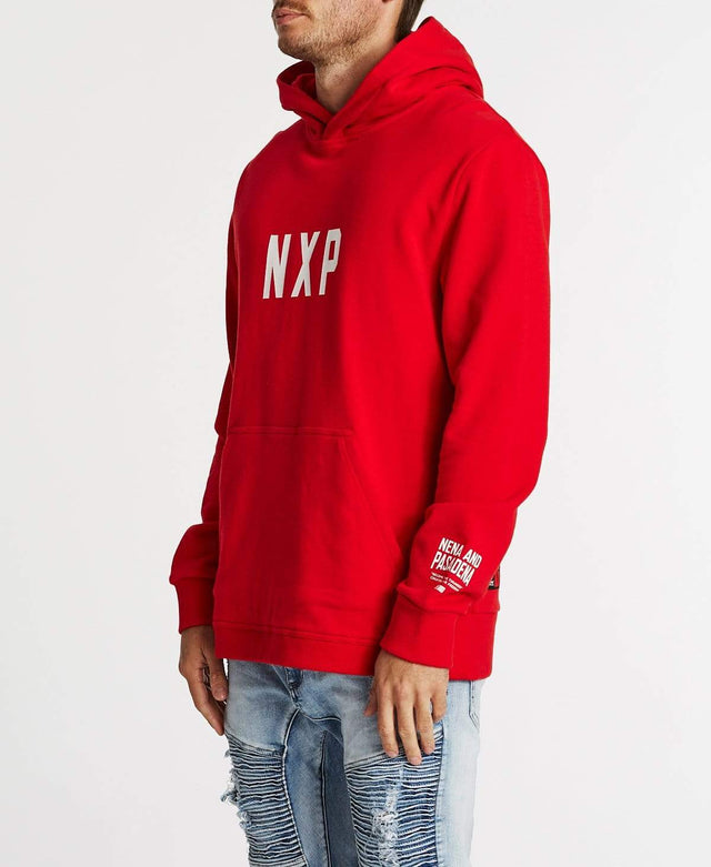 Nena & Pasadena Nitro Step Hem Hoodie Red