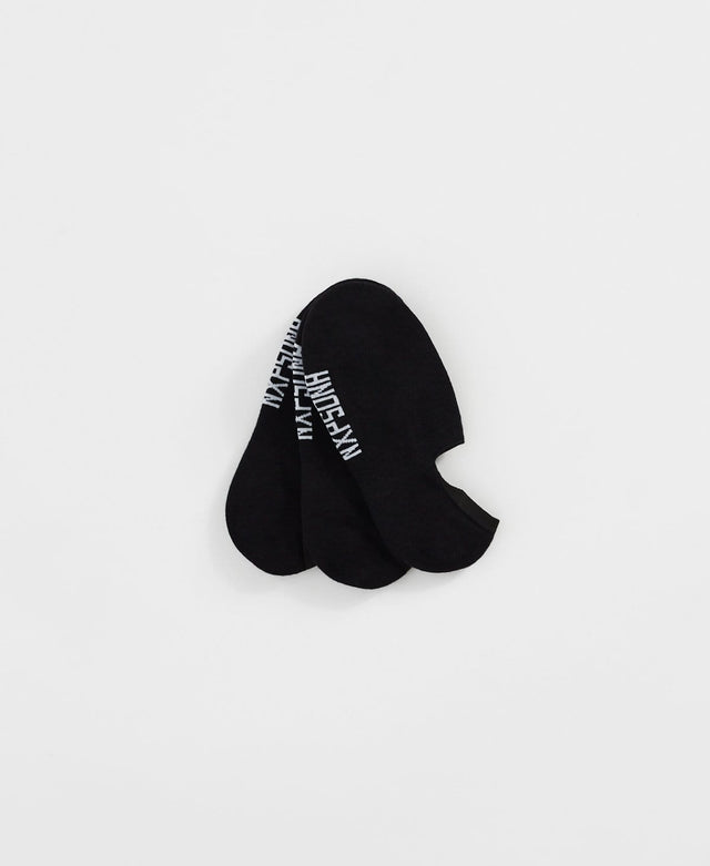 model wears NXP Invisible Socks 3 Pack Black Socks Black - image 3