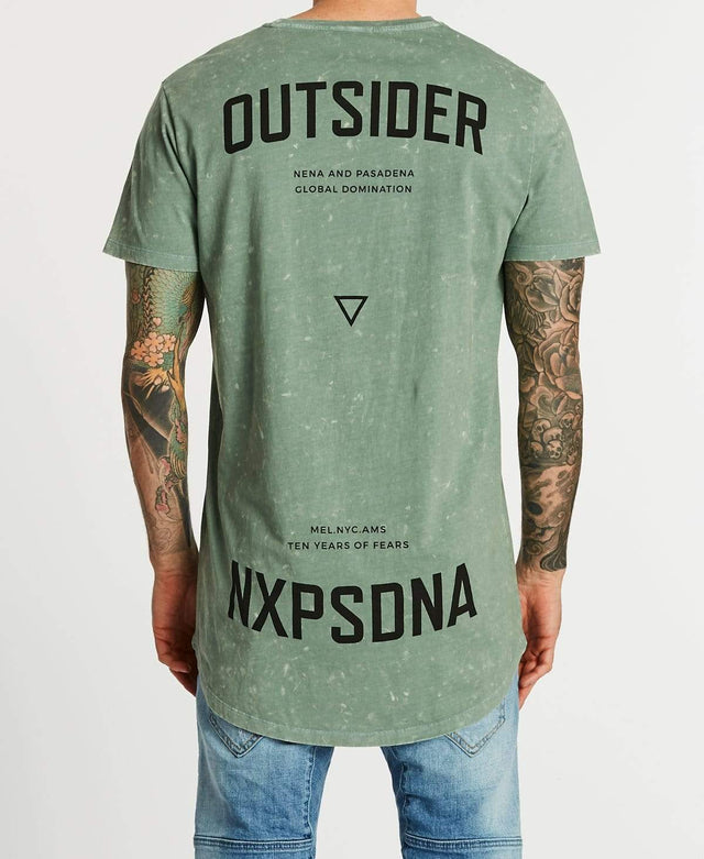 Nena & Pasadena Outsider Cape Back T-Shirt Acid Teal
