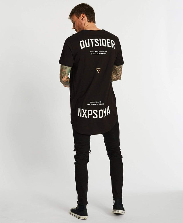 Nena & Pasadena Outsider Cape Back T-Shirt Jet Black