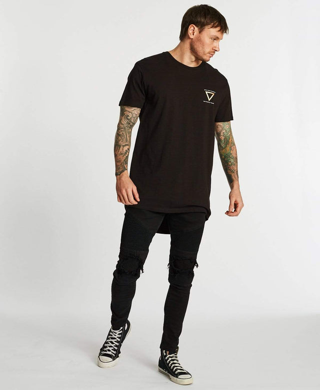 Nena & Pasadena Outsider Cape Back T-Shirt Jet Black