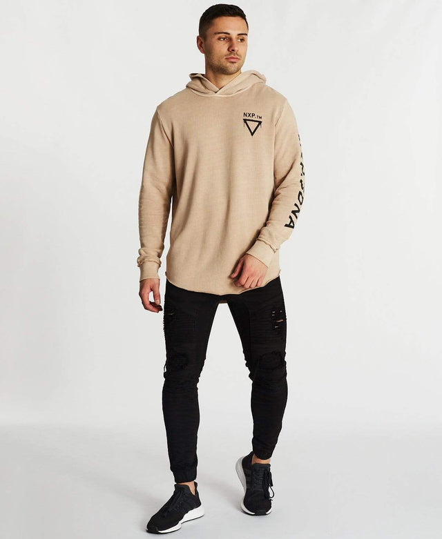 Nena & Pasadena Outsiders Dual Curved Hoodie Pigment Warm Taupe