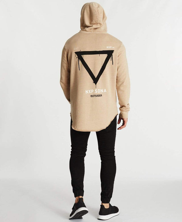 Nena & Pasadena Outsiders Dual Curved Hoodie Pigment Warm Taupe