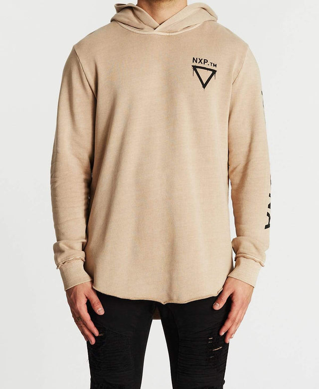 Nena & Pasadena Outsiders Dual Curved Hoodie Pigment Warm Taupe