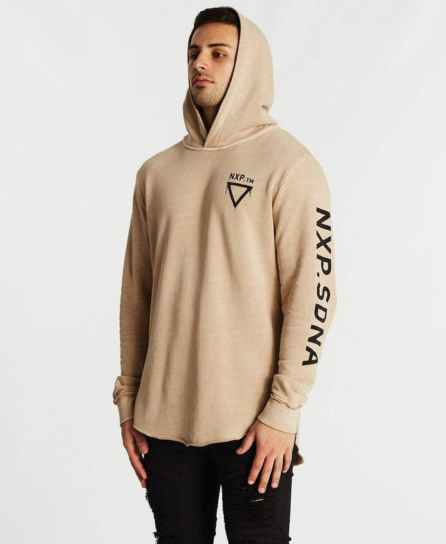 Nena & Pasadena Outsiders Dual Curved Hoodie Pigment Warm Taupe