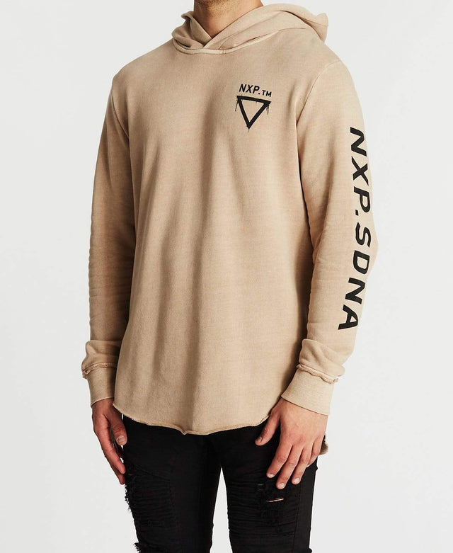 Nena & Pasadena Outsiders Dual Curved Hoodie Pigment Warm Taupe