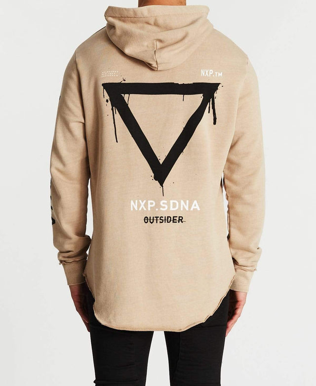 Nena & Pasadena Outsiders Dual Curved Hoodie Pigment Warm Taupe