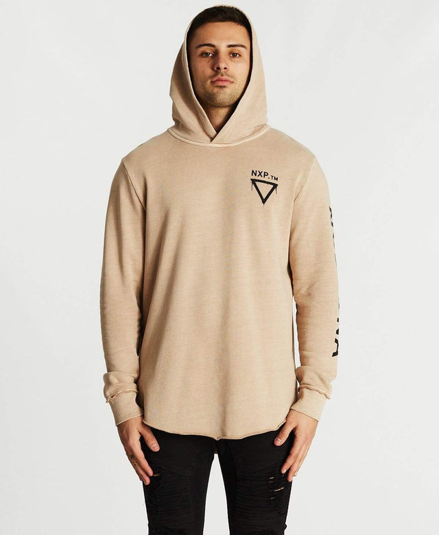 Nena & Pasadena Outsiders Dual Curved Hoodie Pigment Warm Taupe