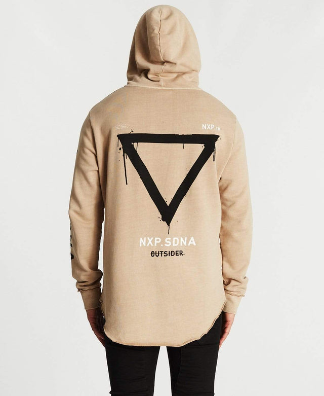 Nena & Pasadena Outsiders Dual Curved Hoodie Pigment Warm Taupe