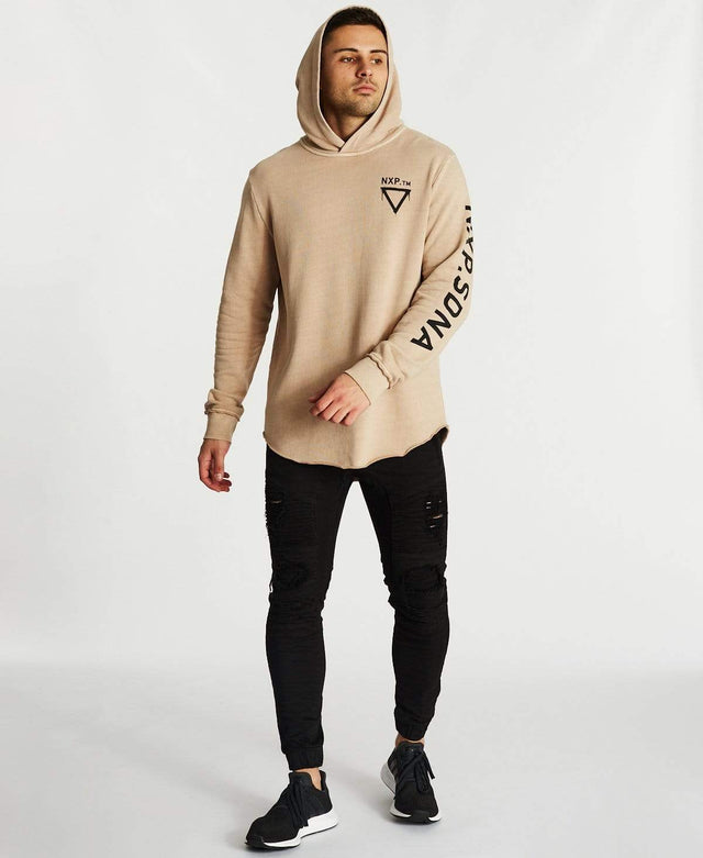 Nena & Pasadena Outsiders Dual Curved Hoodie Pigment Warm Taupe