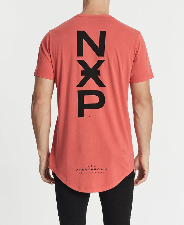 Nena & Pasadena Overthrown Cape Back T-Shirt Pigment Hibiscus Red