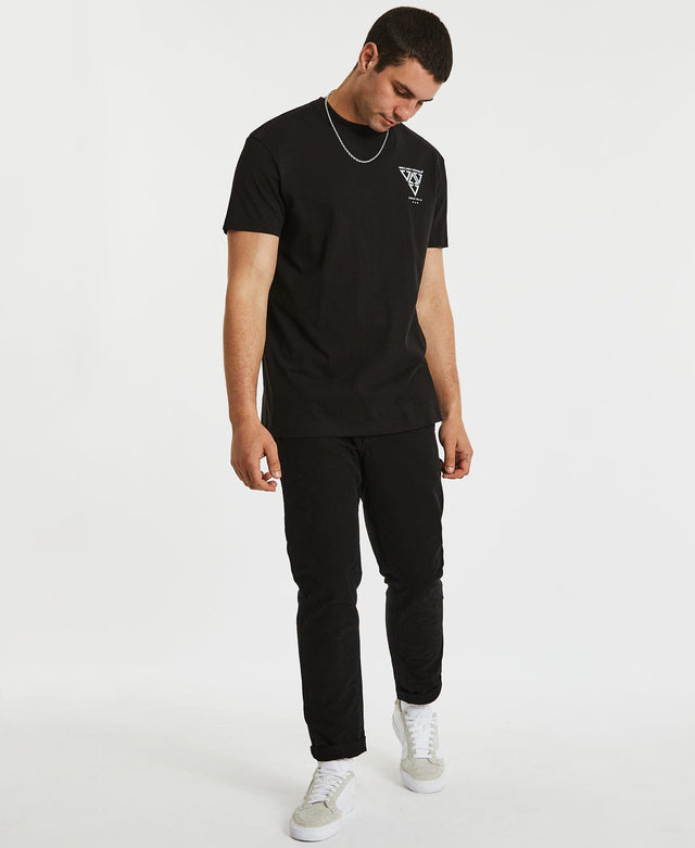 Nena & Pasadena Quadrant Relaxed T-Shirt Jet Black