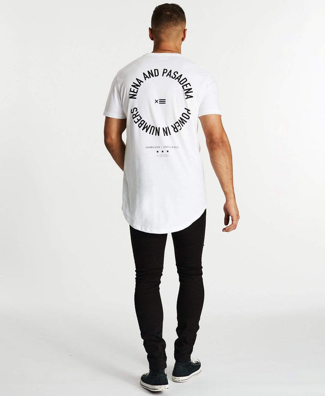 Nena & Pasadena Radius Cape Back T-Shirt White