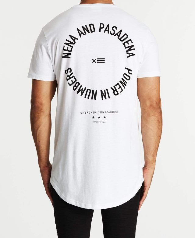 Nena & Pasadena Radius Cape Back T-Shirt White