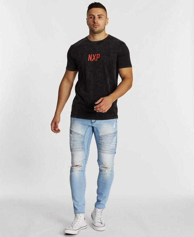Nena & Pasadena Rampage Cape Back T-Shirt Acid Black