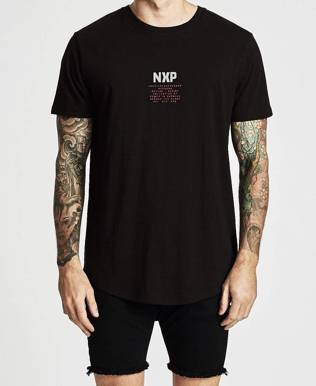 Nena & Pasadena Refused Cape Back T-Shirt Jet Black