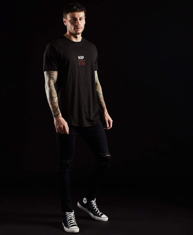 Nena & Pasadena Refused Cape Back T-Shirt Jet Black