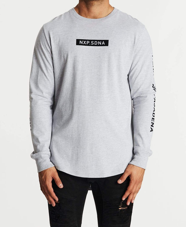 Nena & Pasadena Reputations Cape Back Long Sleeve T-Shirt Grey Marle