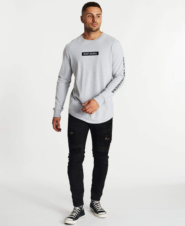 Nena & Pasadena Reputations Cape Back Long Sleeve T-Shirt Grey Marle