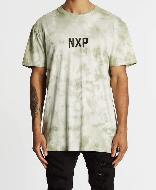 Nena & Pasadena Revel Relaxed Fit T-Shirt Tie Dye Khaki