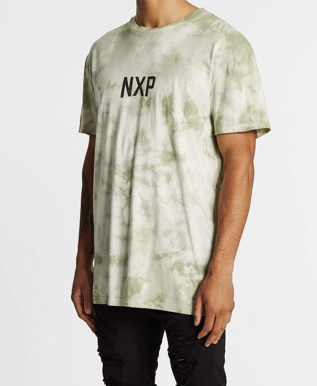 Nena & Pasadena Revel Relaxed Fit T-Shirt Tie Dye Khaki