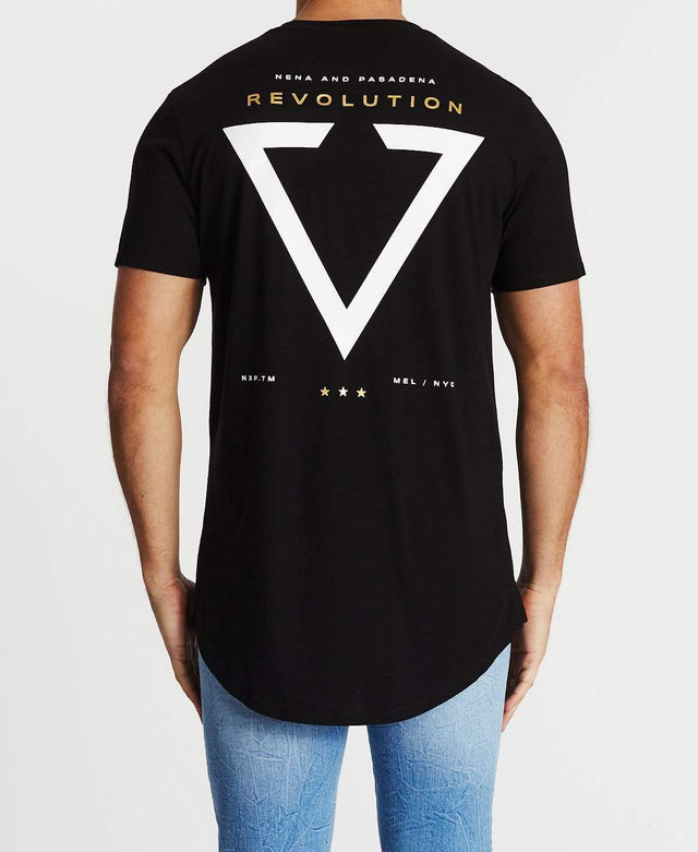 Nena & Pasadena Revolt Cape Back Tee Jet Black