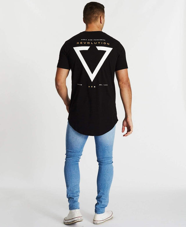 Nena & Pasadena Revolt Cape Back Tee Jet Black