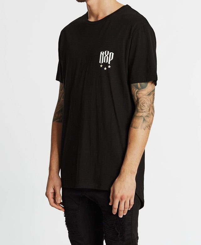 Nena & Pasadena Revolution Cape Back T-Shirt Jet Black