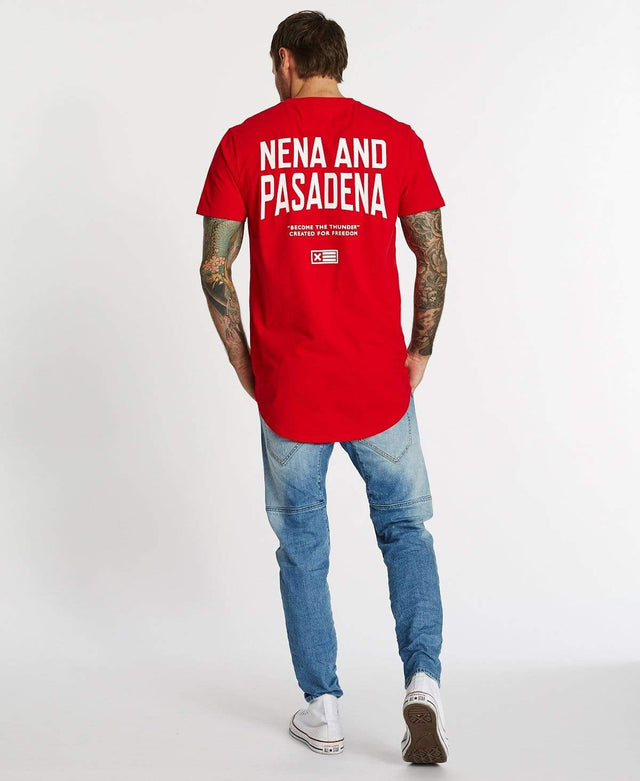 Nena & Pasadena Richardson Cape Back T-Shirt Red
